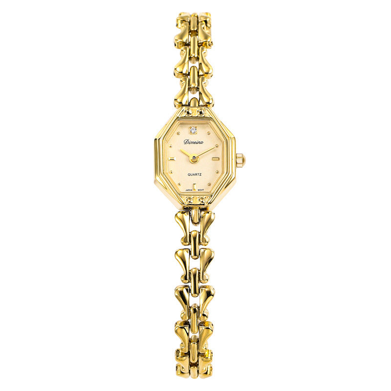 Armbanduhr in Gold mit goldenem Zifferblatt