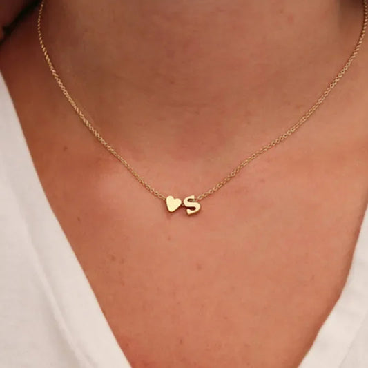 Herzchen-Initialenkette "S"