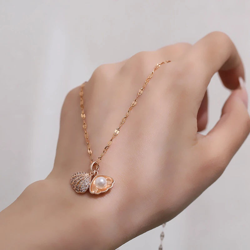 Luna Perle-Halskette in Rose