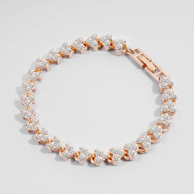 Kristallkette in Rose