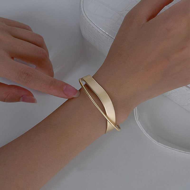 Modernes Kettenglieder-Armband gold
