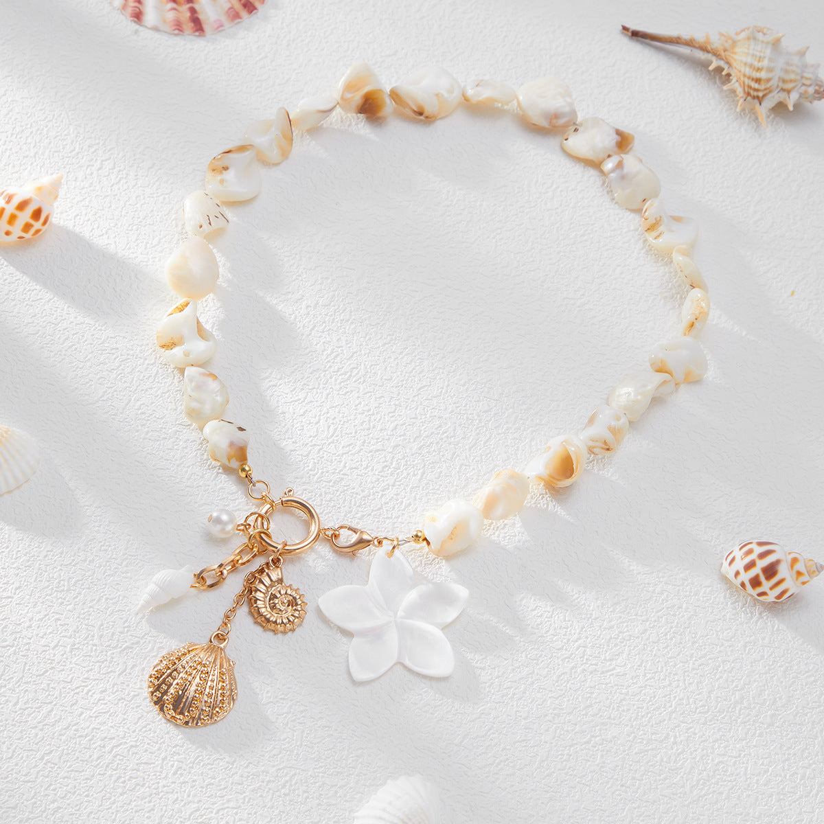 Maritimes Muschel-Schmuckset: Armband