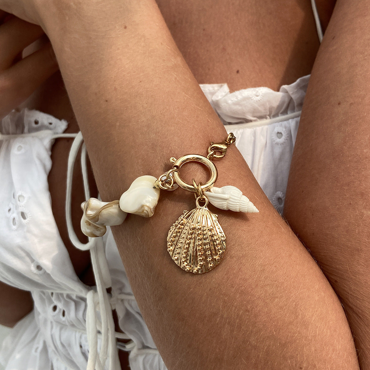 Maritimes Muschel-Schmuckset: Armband