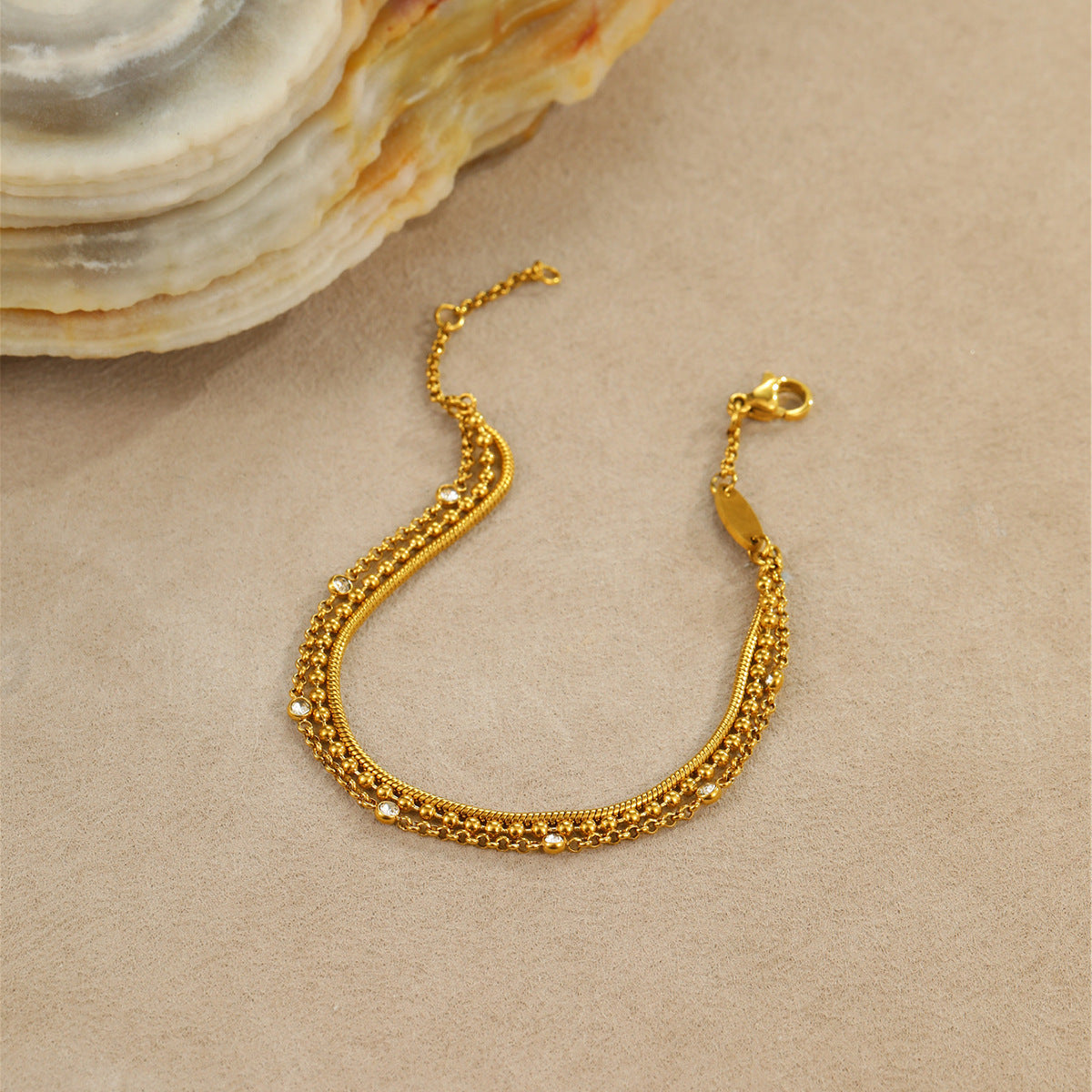Doppelarmband in Gold